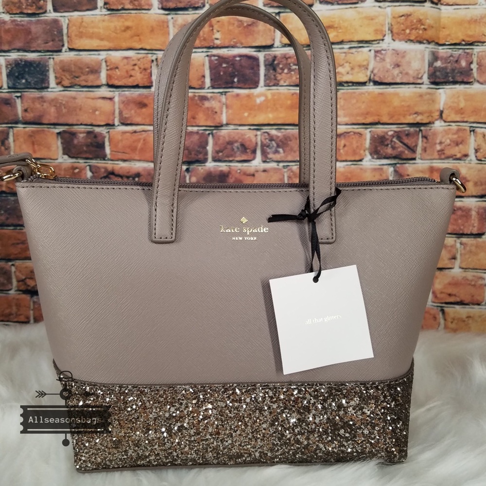 Kate spade Ina Greta court city scape satchel bag crossbody glitter - Picture 2 of 4